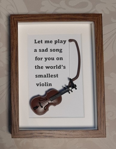 Miniature violin frame - violin, in