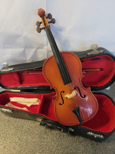 Miniature wooden violin with - miniature,