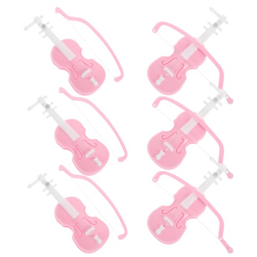 6pcs miniature plastic violin - 6pcs,