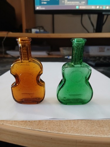 Vintage miniature glass violin - vintage,