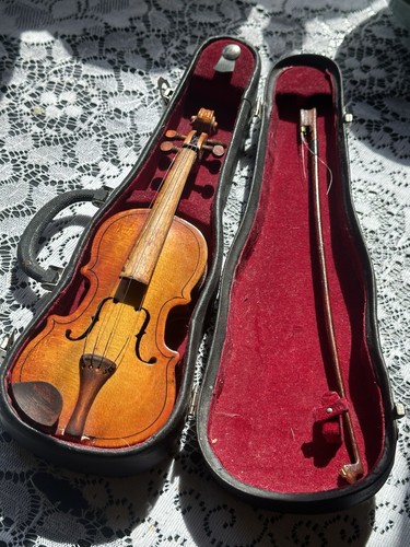Vintage miniature violin with - vintage,